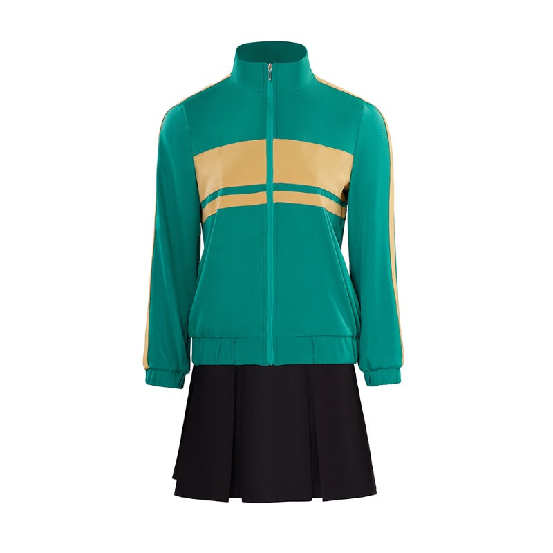 Halloweez Kim Pine Cosplay Costume - Green Coat & Skirt Set for Women's Halloween - Halloweez