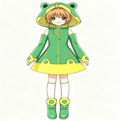 Cardcaptor Sakura Kinomoto Frog Battle Cosplay Outfit, Custom Costume for Comic Con & Halloween