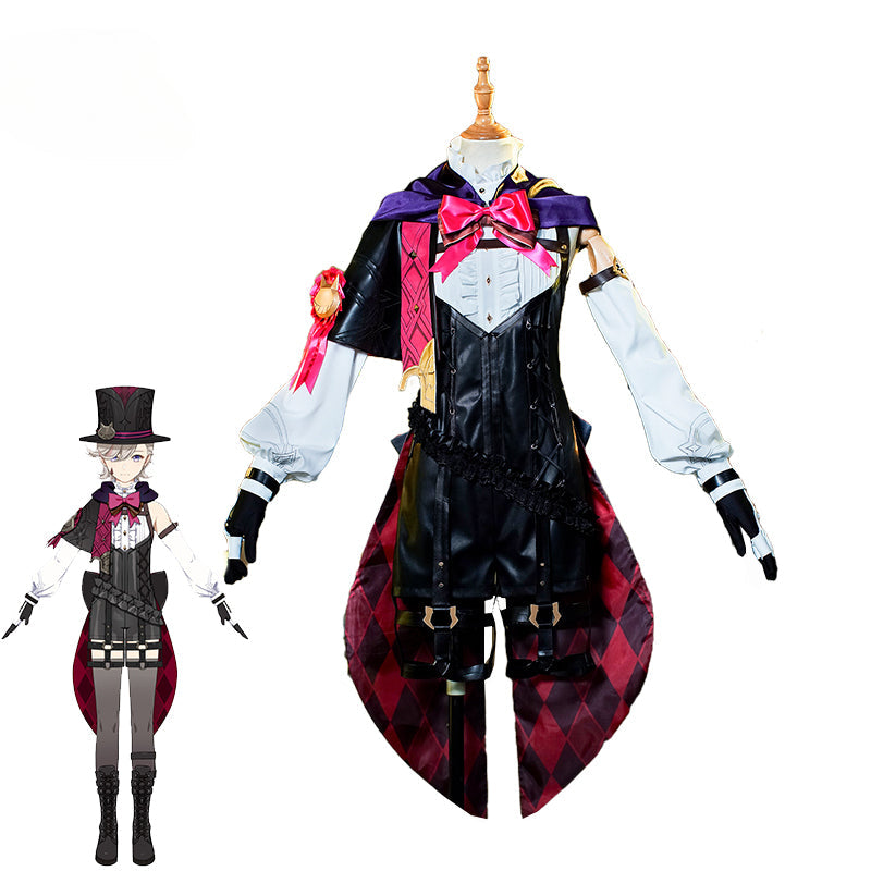 Halloweez Cosplay Costume - Genshin Impact Twins Lyney Magic Hat Trick Uniform for Women - Halloweez