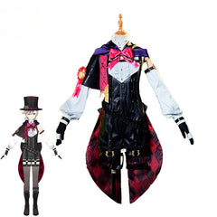 Halloweez Cosplay Costume - Genshin Impact Twins Lyney Magic Hat Trick Uniform for Women - Halloweez