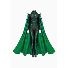 Women's Thor Ragnarok Hela Costume Cosplay Jumpsuit with Cape by Halloweez - Halloweez