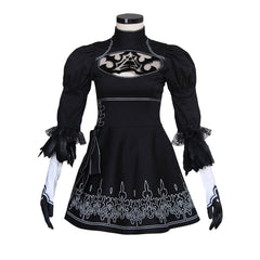 Halloweez Nier Automata Cosplay Costume - Yorha 2B Alluring Outfit | Game Cosplay Collection - Halloweez