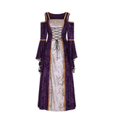 Elegant Medieval Halloween Costume for Women - Halloweez Noble Long Robes with Bell Sleeves - Halloweez