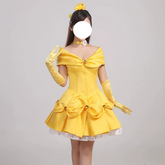 Belle Short Princess Cosplay Dress Custom for Halloween Stage Party