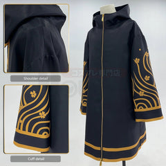 Halloweez Brahman Senju Kawaragi Cosplay Costume - Golden Black Jacket Coat - Halloweez