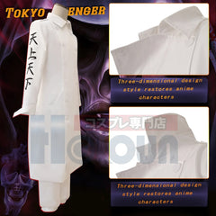 Halloweez Anime Cosplay Costume - Kanto Manji Gang Manjiro Sano Embroidered Coat for Halloween & Christmas - Halloweez