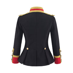 Women's Black Officer Coat Cosplay Costume – Premium Anime-Inspired Military Uniform - Halloweez
