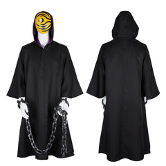 Naruto Tobi (Obito Uchiha) Cosplay Costume Full Set with Cloak and Mask - Halloweez