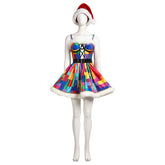 Glimmering Haloweez Christmas Dress - Colorful Sequined Elegant Party Wear - Halloweez