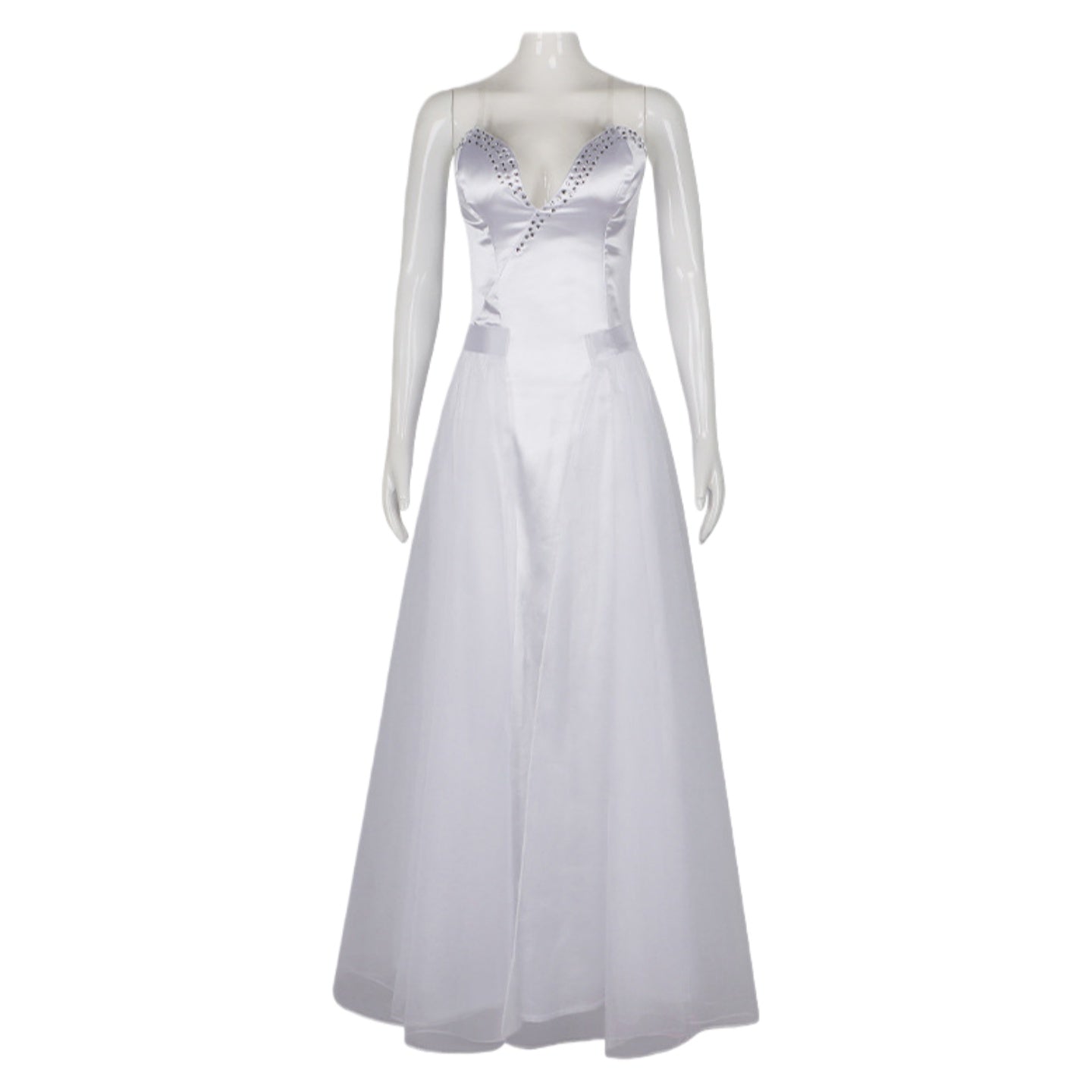 Wicked Witch Glinda Cosplay Costume White Dress for Halloween Stage Performance Cosplay - Halloweez