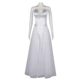 Wicked Witch Glinda Cosplay Costume White Dress for Halloween Stage Performance Cosplay