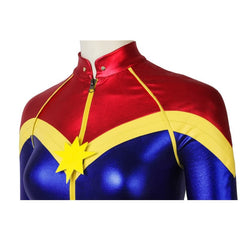 Halloweez Captain Marvel Cosplay Costume - Avengers Themed Jumpsuit for Halloween - Halloweez