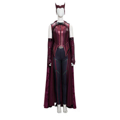 Halloweez Wanda Maximoff Cosplay Costume for Women - Scarlet Witch Dress, Boots, Red Cape, Halloween Outfit - Halloweez