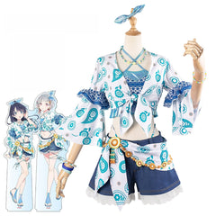 LoveLive Nijigasaki High School Idol Club Sayaka Murano Tsumugi Yuu Summer Girl Outfit Cosplay Costume - Halloweez