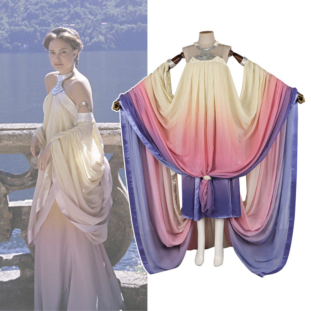 Star Wars Queen Amidala Cosplay Costume - Movie Role Play Dress for Halloween - Halloweez