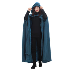 Halloweez Women's Winter Hooded Trench Coat - Gothic Cape Style Open Front Cardigan Jacket - Halloweez