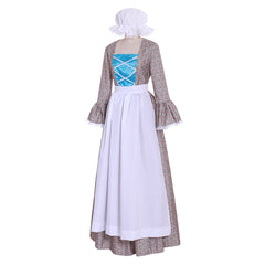 Elegant Halloweez Victorian Rural Floral Cosplay Gown | Women’s Vintage Prairie Dress - Halloweez