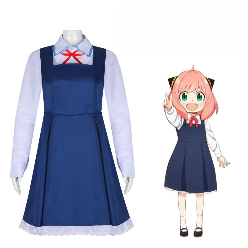 Spy x Family Anya Forger Cosplay Dress for Girls - Anime Costume Role Play Outfit - Halloweez