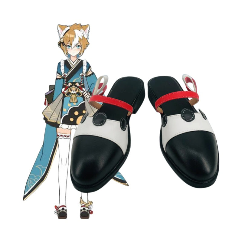 Genshin Impact Gorou and Wind Maid Cosplay Shoes for Anime Convention - Halloweez
