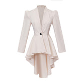 Elegant Halloweez Vintage Gothic High-Low Cocktail Dress – Women's Medieval Cosplay Long Sleeve Bodycon Costume - Halloweez