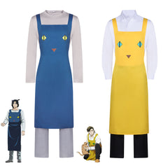 Kunagi Cat Cafe Staff Cosplay Costume - Live Dead Meow Night Anime Cosplay Outfit with Apron for Halloween Party - Halloweez