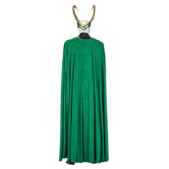 Premium Halloween Loki Cosplay Outfit, Battle Suit with Damaged Jumpsuit, Armor, and Helmet by Halloweez - Halloweez