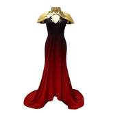 Embrace the Dark Glamour with the Halloweez Carmilla Cosplay Costume - Elegant Red Dress with Long White Wig - Halloweez