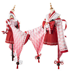VTuber Nakiri Ayame Shrine Maiden Cosplay Costume Anime Outfit for Streamers - Halloweez