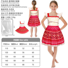 Moana Cosplay Beach Dress Costume for Women Girls Halloween Party Performance - Halloweez