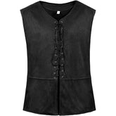 Medieval Renaissance Pirate Gothic Steampunk Lace-up Vest for Cosplay - Halloweez