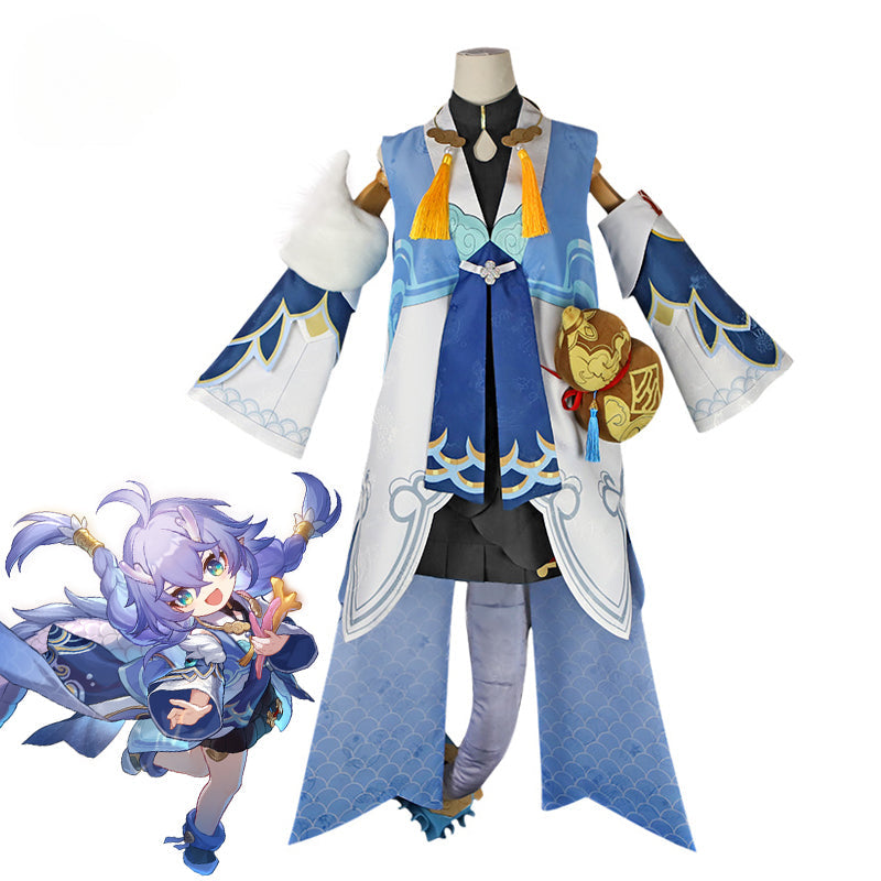 Halloweez Bailu Cosplay Costume - Fish Scale Design Women's Dress for Halloween and Carnival Parties - Halloweez