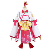 Vtuber Sakura Miko Cosplay Costume Anime Wide Sleeve Kimono Outfit - Halloweez