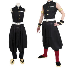 Premium Tengen Uzui Cosplay Costume - Official Demon Slayer Kimono Jacket & Hakama Set - Halloweez