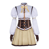 Magical Girl Madoka Cosplay Mami Tomoe Battle Costume Halloween Anime Role Play Set - Halloweez