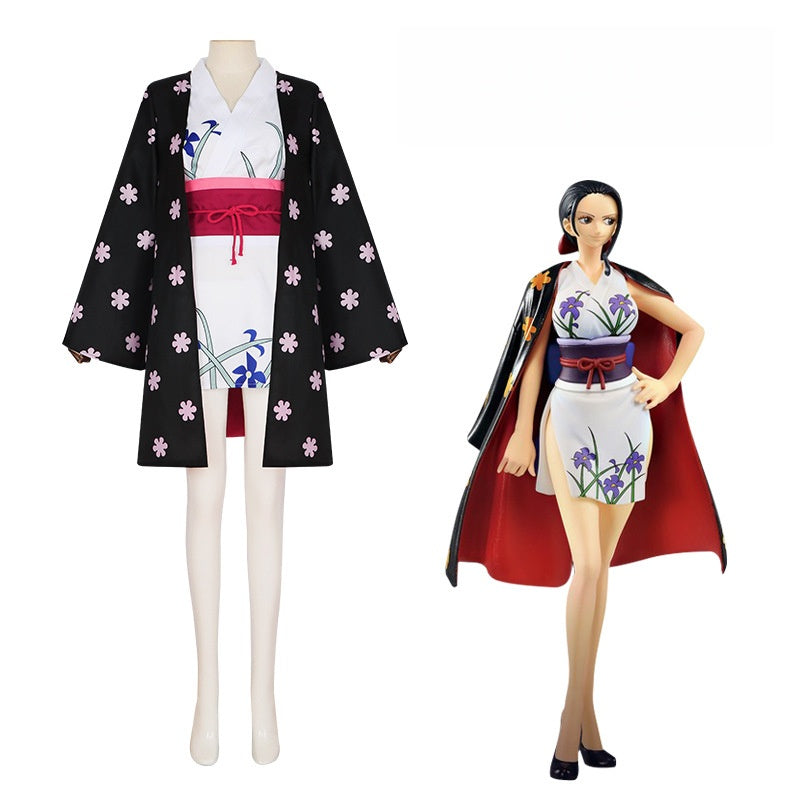One Piece Wano Country Arc Robin Cosplay Costume - Nico Robin Kimono 2D Outfit - Halloweez