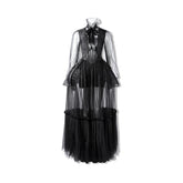 Wednesday Season 2 Inspired Wednesday Addams Black Elegant Evening Gown Dress
