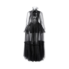 Wednesday Season 2 Inspired Wednesday Addams Black Elegant Evening Gown Dress