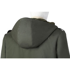 Halloweez Riddler Cosplay Costume - Edward Nygma Complete Set with Mask in Army Green - Halloweez