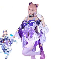 Halloweez Sangonomiya Kokomi Cosplay Costume - Women's Full Set with Headwear for Halloween - Halloweez