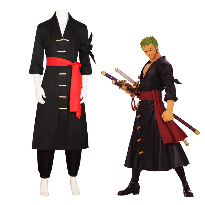 One Piece Roronoa Zoro Wano Country Cosplay Costume - Premium Anime Outfit for Fans - Halloweez