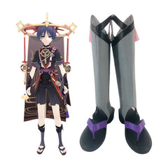 Genshin Impact Scaramouche COS Shoes for Comic Conventions and 2D Performances - Halloweez