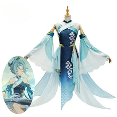 Halloweez Genshin Impact Madame Ping Cosplay Costume for Women - Pinger Uniform Dress - Halloweez