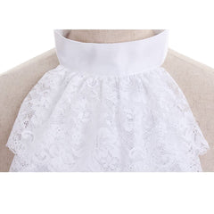 Elegant Victorian-Style White Lace Detachable Collar and Cuffs by Halloweez - Halloweez