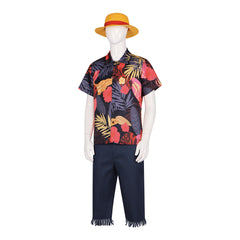 One Piece Luffy Cosplay Costume - Real Version Movie Same Role Play Clothing - Halloweez