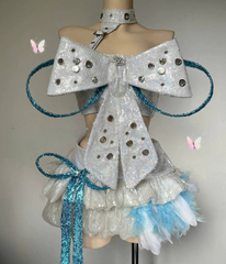 League of Legends Seraphine Cosplay, Custom KDA ALL OUT Sequin Stage Outfit for Halloween Comic Con