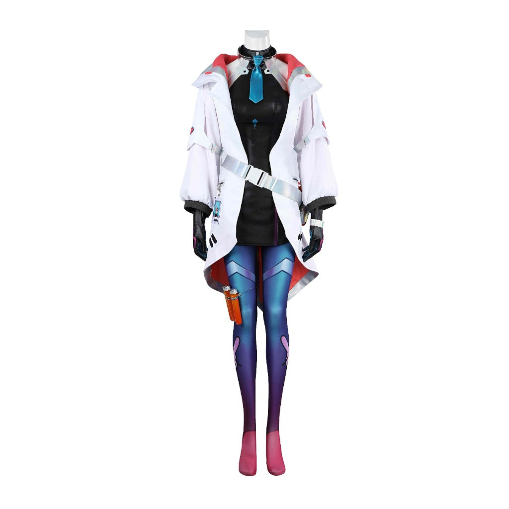 League of Legends Aurora Cosplay Costume - Double Realm Spirit Rabbit Aurora Phantom Spirit Team Skin - Halloweez