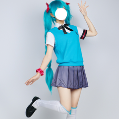 VOCALOID Hatsune Miku JK Uniform Cosplay Costume Custom for Anime Expo Halloween