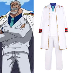 One Piece Marine Vice Admiral Garp Cosplay Costume Full Set Anime Role Play Clothing - Halloweez
