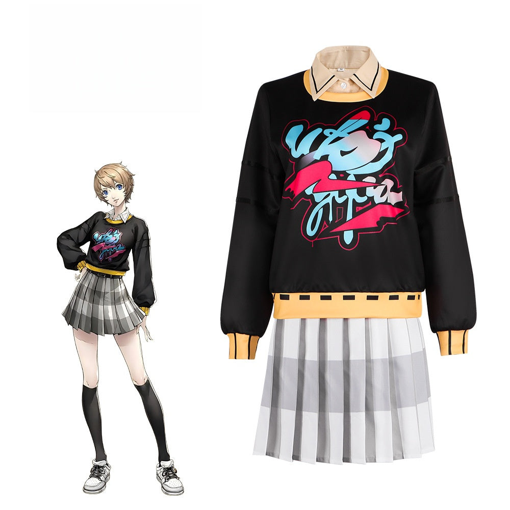 Persona 5 Arai Suwa Cosplay Costume Phantom of the Night P5X Game Same Suit Clothing Full Set - Halloweez