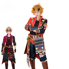 Premium Thoma Cosplay Costume from Genshin Impact for Men - Halloween Full Set with Headwear - Halloweez